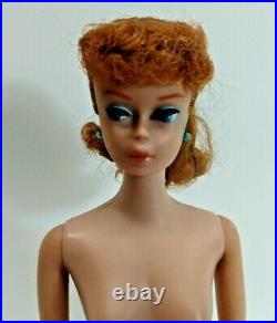 Vintage 1962 Ponytail Barbie #6 Titan Red Hair Good Condition