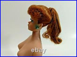 Vintage 1962 Ponytail Barbie #6 Titan Red Hair Good Condition