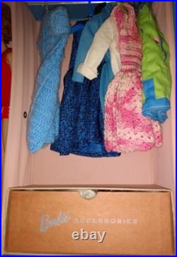 Vintage 1962 Titian Bubble Cut Barbie with1963 Barbie & Ken Case & Accessories