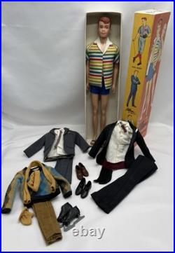 Vintage 1963 Japan Allan Doll By Mattel In Original Box With 4 Outfits