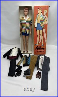 Vintage 1963 Japan Allan Doll By Mattel In Original Box With 4 Outfits