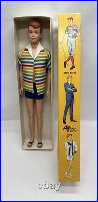 Vintage 1963 Japan Allan Doll By Mattel In Original Box With 4 Outfits