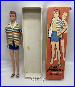 Vintage 1963 Japan Allan Doll By Mattel In Original Box With 4 Outfits