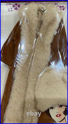 Vintage 1963 Lisa LITTLECHAP Doll Fashion FUR-TRIMMED SUEDE COAT 1415 Remco NRFB