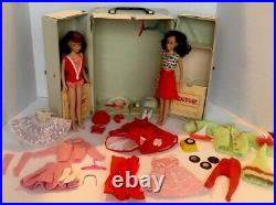 Vintage 1963 Skipper/Scooter Doll's Mattel with Carrying Case Accessories