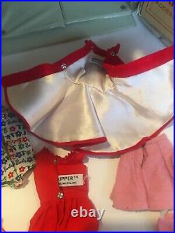 Vintage 1963 Skipper/Scooter Doll's Mattel with Carrying Case Accessories