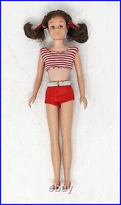 Vintage 1963 Skooter Barbie Doll #1040 Orig Box with Stand Swimsuit & Booklet