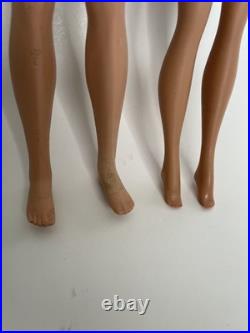 Vintage 1964 Bendable Leg Allan & Straight Leg Midge Barbie Doll Mattel