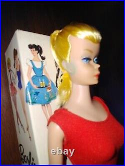 Vintage 1964 Lemon Blonde Swirl Ponytail Barbie 850 Mattel Japan With Wrist Tag