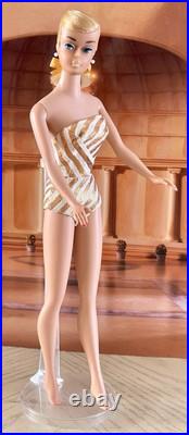 Vintage 1964 Platinum Blonde Swirl Ponytail Barbie Doll In Vintage Swimsuit Vintage 1964 Platinum Blonde Swirl Ponytail Barbie Doll In Vintage Swimsuit