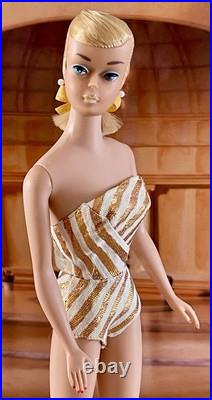 Vintage 1964 Platinum Blonde Swirl Ponytail Barbie Doll In Vintage Swimsuit Vintage 1964 Platinum Blonde Swirl Ponytail Barbie Doll In Vintage Swimsuit