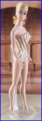Vintage 1964 Platinum Blonde Swirl Ponytail Barbie Doll In Vintage Swimsuit Vintage 1964 Platinum Blonde Swirl Ponytail Barbie Doll In Vintage Swimsuit