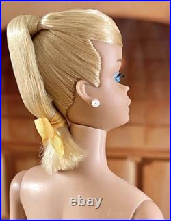 Vintage 1964 Platinum Blonde Swirl Ponytail Barbie Doll In Vintage Swimsuit Vintage 1964 Platinum Blonde Swirl Ponytail Barbie Doll In Vintage Swimsuit