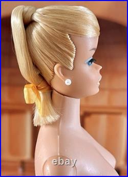 Vintage 1964 Platinum Blonde Swirl Ponytail Barbie Doll In Vintage Swimsuit Vintage 1964 Platinum Blonde Swirl Ponytail Barbie Doll In Vintage Swimsuit