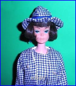 Vintage 1965 Brunette American Girl Bendable Leg Barbie 1070 Japan Mint