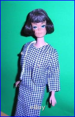 Vintage 1965 Brunette American Girl Bendable Leg Barbie 1070 Japan Mint