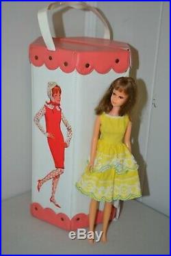 Vintage 1965 Francie Brunette Barbie's Cousin #1 on Back Rear From Japan
