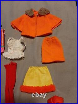 Vintage 1965 Mattel Barbie-Brunette Francie Fashion Doll withclothing lot (Japan)