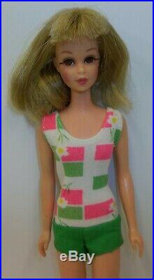 Vintage 1965 Mattel Francie Barbie Doll Japan in Original Bathing Suit