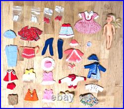 Vintage 1965 Mattel TUTTI Doll Barbies Little Sister With Original Clothing, Shoes