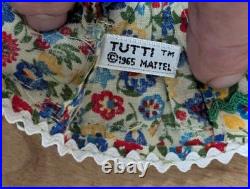 Vintage 1965 Mattel TUTTI Doll Barbies Little Sister With Original Clothing, Shoes