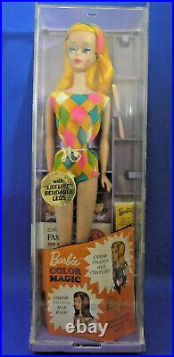 Vintage 1966 Barbie Color Magic Golden Blond/Scarlet in OSS & Plastic Closet-VGC