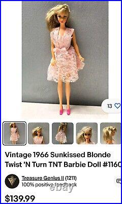 Vintage 1966 Barbie Twist N Turn Doll Model 1160 Made In Japan