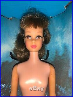 Vintage 1966 Francie Barbie Doll Swimsuit 1130 Bendable Leg Brunette Japan Box