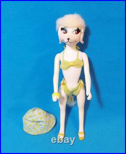 Vintage 1966 Hasbro Peteena Poodle Dog Doll With Bikini Shoes Hat Bracelet