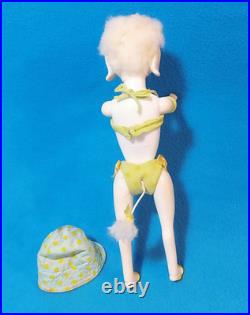 Vintage 1966 Hasbro Peteena Poodle Dog Doll With Bikini Shoes Hat Bracelet