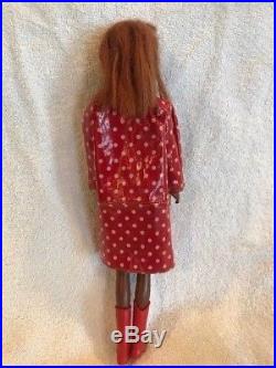 Vintage 1966 Japan Made Black Francie Doll WithPolka Dot N' Raindrops Outfit-Used