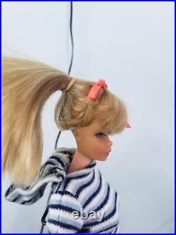 Vintage 1966 Mattel Barbie Blonde Hair Blue Eyes Made in Japan Twist N Turn