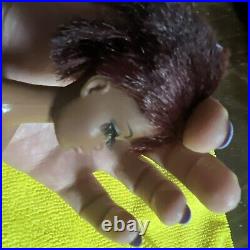 Vintage 1966 Mattel Barbie Doll Red Hair African American Black Eyelashes Twist