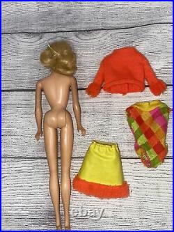 Vintage- 1966 Mattel Blonde Barbie Doll Made in Japan- Original Clothing