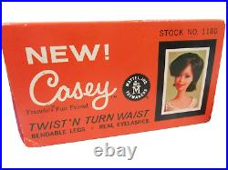 Vintage 1966 Mattel TNT Casey Doll Blonde #1180 in Box Green Ear Damage