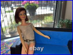 Vintage 1966 Mod Casey Barbie Doll # 1180 in Original Swimsuit Japan TNT