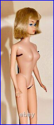 Vintage 1966 Silver Blonde Long Haired American Girl Bendable Leg Barbie 1070