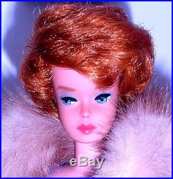 Vintage 1966 Titian Redhead American Girl Bubble Cut Barbie 1070 Japan Mint