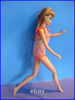 Vintage 1966 Twist N Turn Barbie Doll #1160 2 Pc Swimsuit + CoverUp + Dress