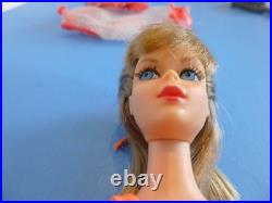 Vintage 1966 Twist N Turn Barbie Doll #1160 2 Pc Swimsuit + CoverUp + Dress