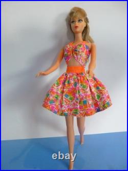Vintage 1966 Twist N Turn Barbie Doll #1160 2 Pc Swimsuit + CoverUp + Dress