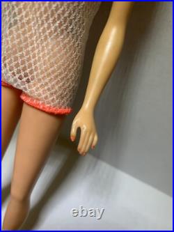 Vintage 1966 Twist'N Turn Barbie Doll Brunette WithRooted Lashes Go Go Co Co Suit