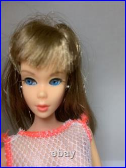 Vintage 1966 Twist'N Turn Barbie Doll Brunette WithRooted Lashes Go Go Co Co Suit