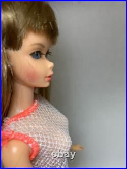 Vintage 1966 Twist'N Turn Barbie Doll Brunette WithRooted Lashes Go Go Co Co Suit