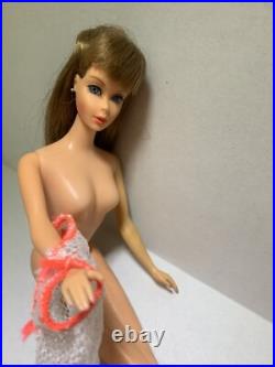 Vintage 1966 Twist'N Turn Barbie Doll Brunette WithRooted Lashes Go Go Co Co Suit