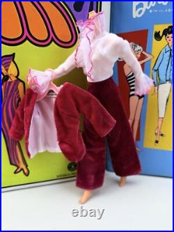 Vintage 1967 Barbie Doll Sears Exclusive Velveteens Red Jumpsuit #1818
