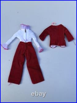 Vintage 1967 Barbie Doll Sears Exclusive Velveteens Red Jumpsuit #1818
