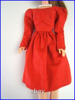 Vintage 1967 TNT Twist n' Turn Mod Barbie Doll In Tagged Red Dress
