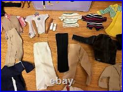 Vintage 1968 Boyfriend Ken Doll/Purple Collector Case/Clothes & Accessories