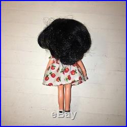Vintage 1968 Dakin Floradora Flora Dora Doll Apple Dress Black Hair Rare Japan